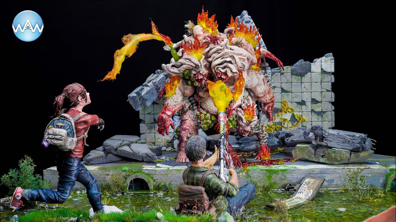 The last of us диорама эпическая битва крысиного короля