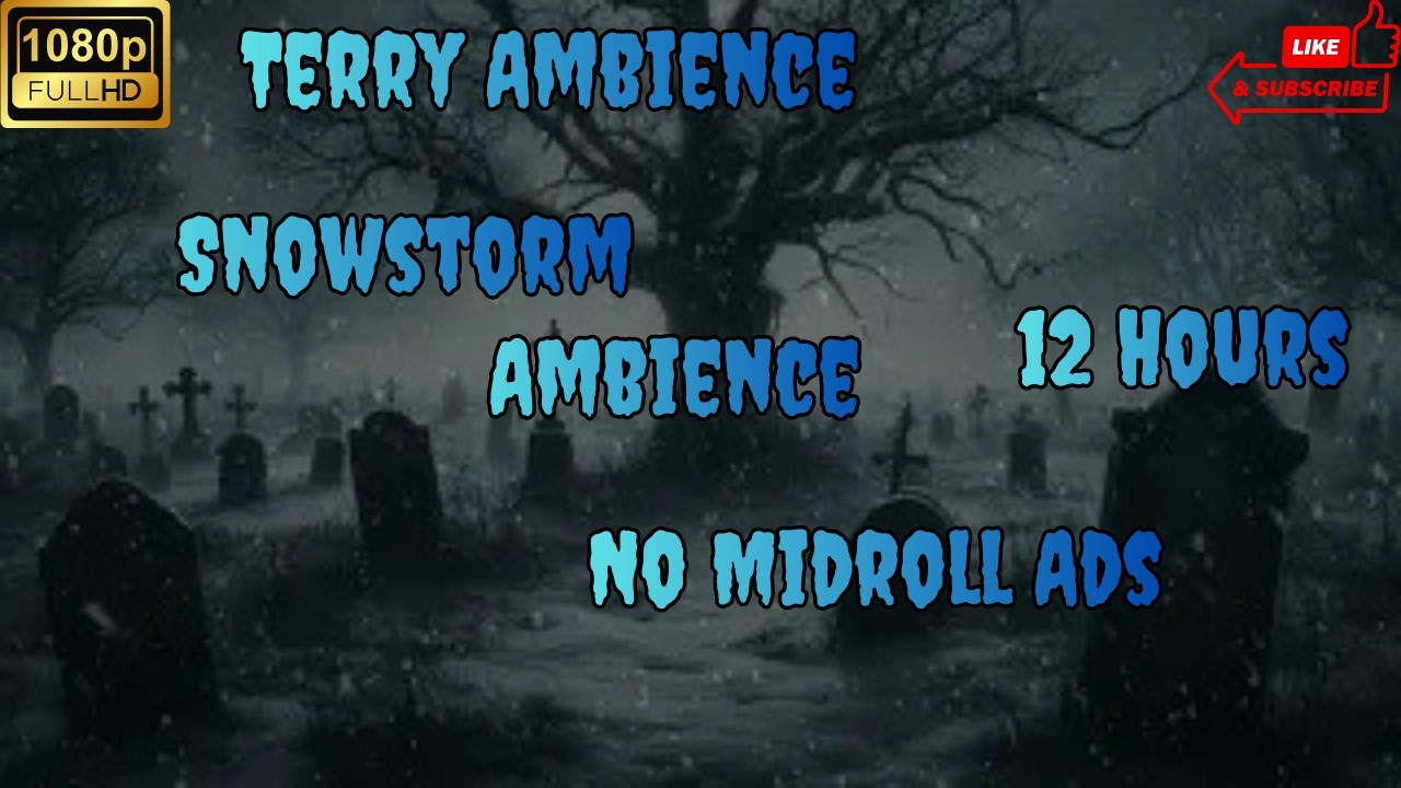 12 Hours Graveyard Snowstorm Ambience