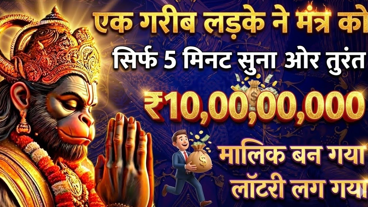 जिसने भी यह मंत्र बस 5 मिनिट सुन लिया, तुरंत 10,00,00,000 मालीक बन गया.. #hanuman 