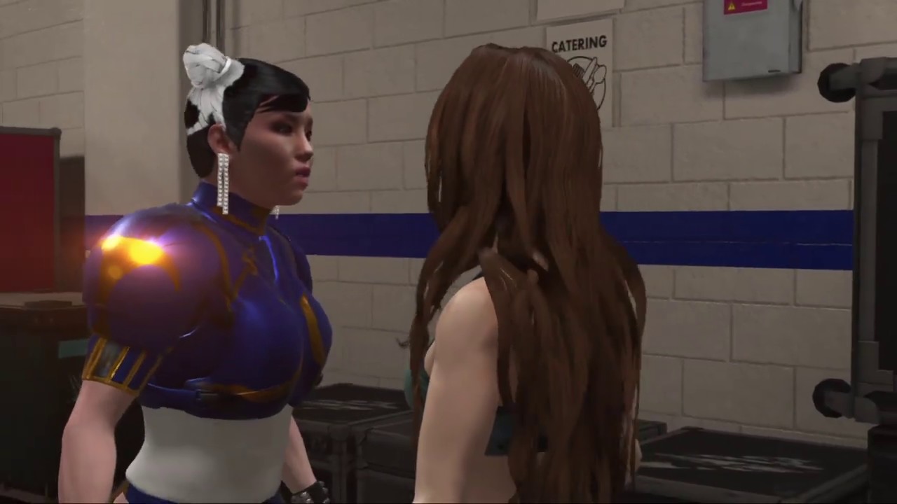 WWE 2K19 Chun-Li vs. Lara Croft - Backstage Brawl