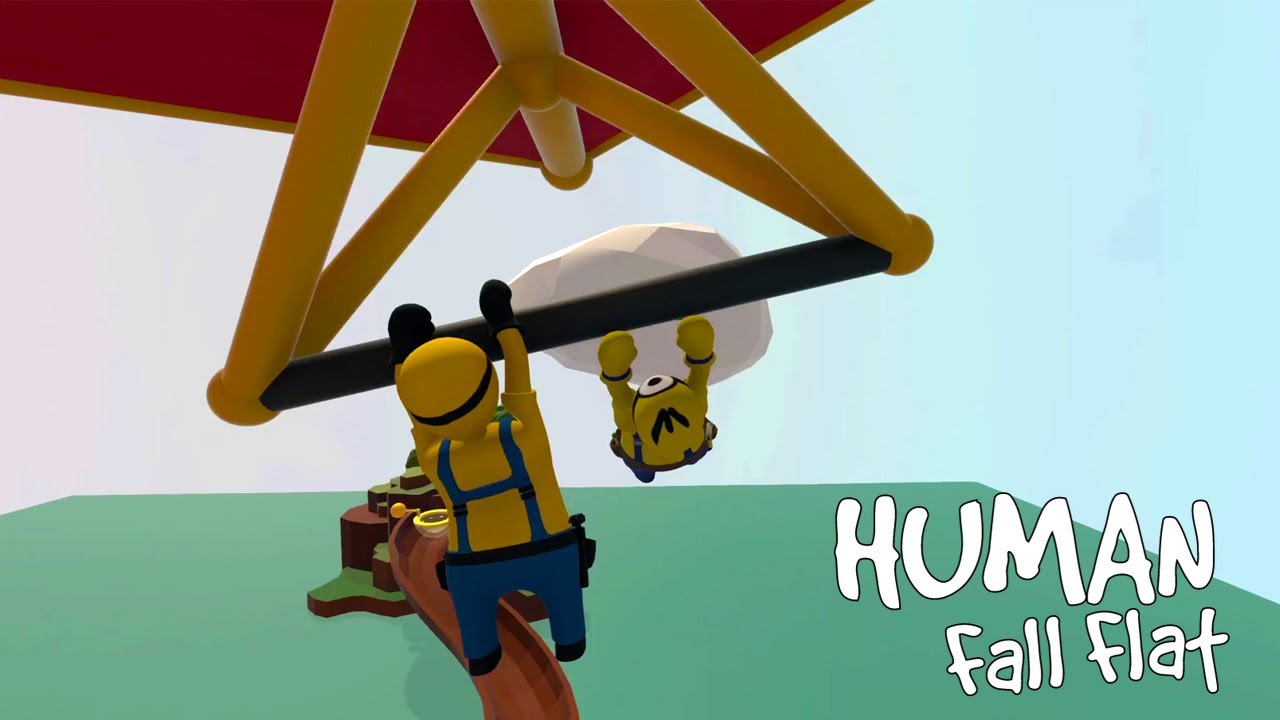 Миньоны летают вместе в игре Human Fall Flat.