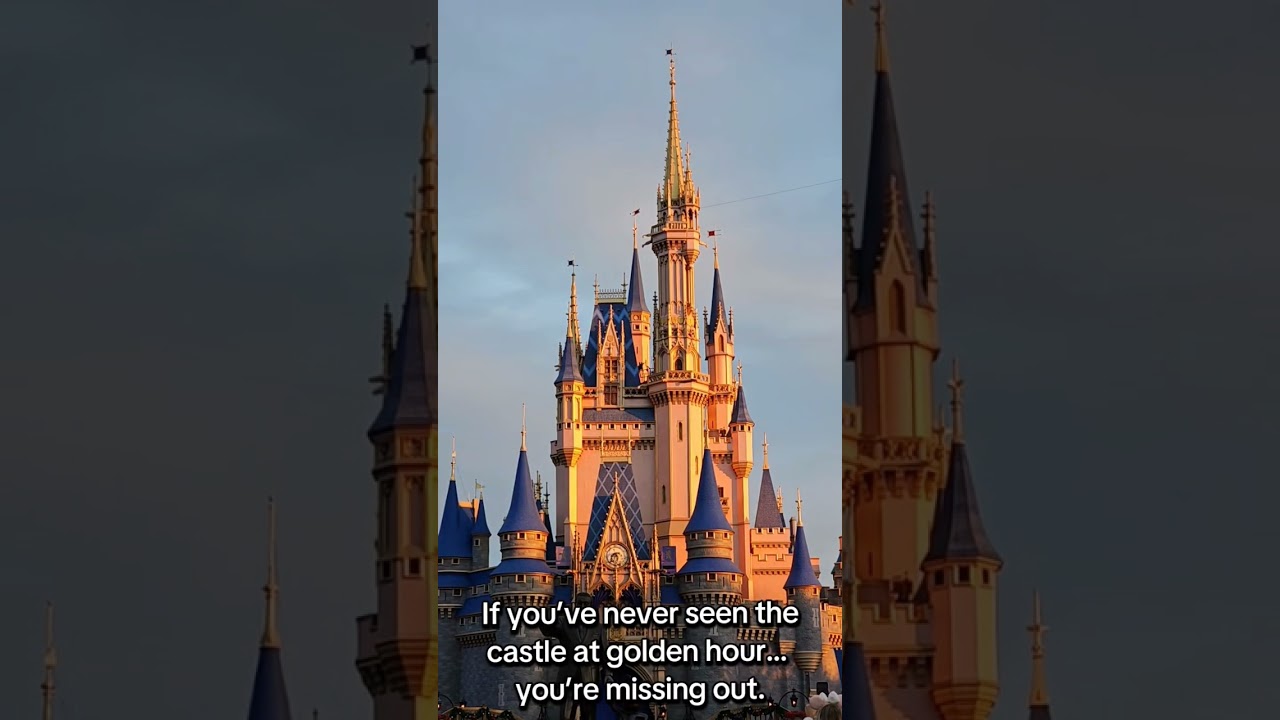 Cinderella&rsquo;s Castle? Golden hour? Literal magic. ✨ #DisneyGoldenHour #CastleViews