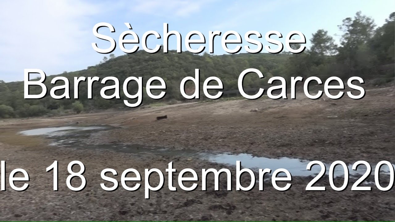 Sècheresse dans le Var Barrage de Carces en manque d'eau LC VIDEO