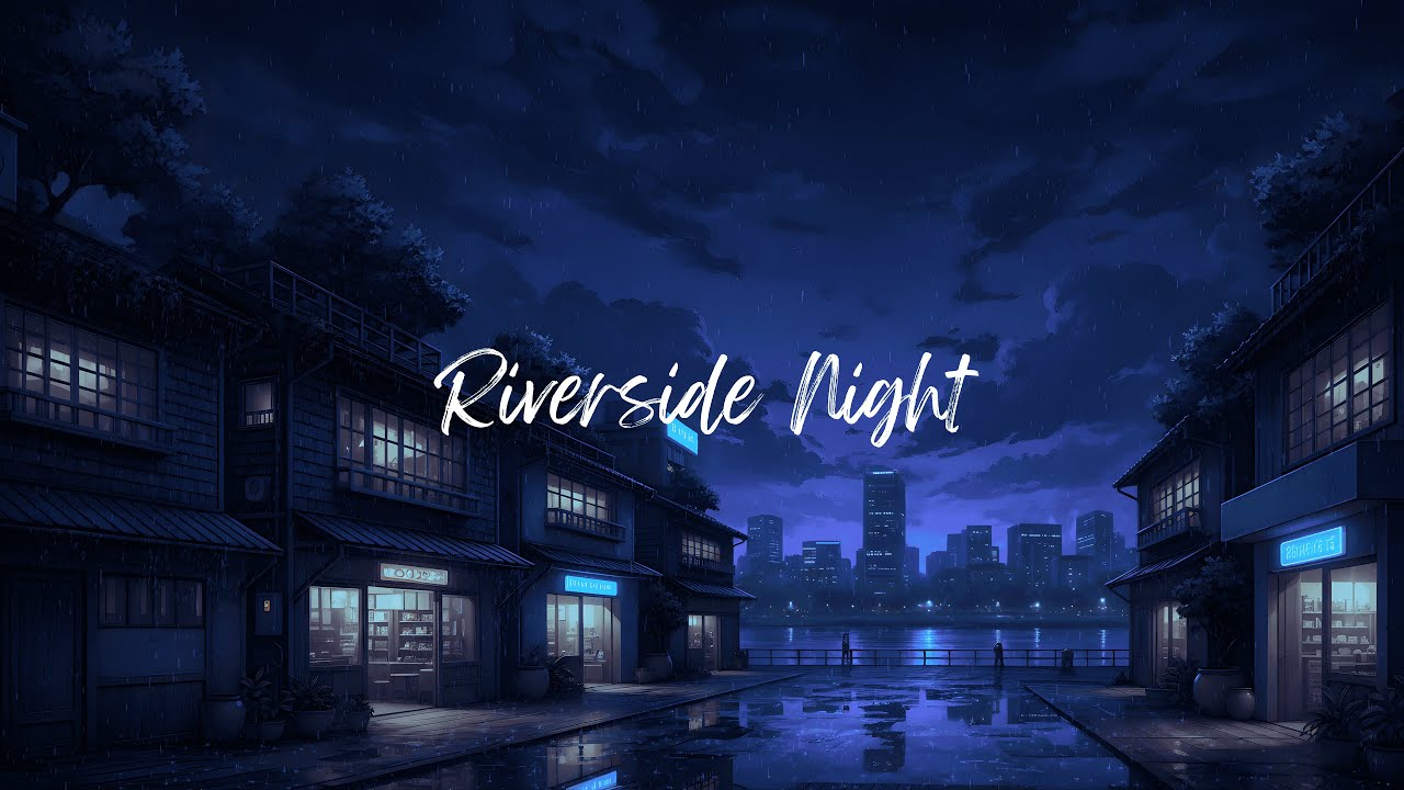 Tokyo Riverside at Night 🌙 Rainy Lofi Music to Relax & Focus