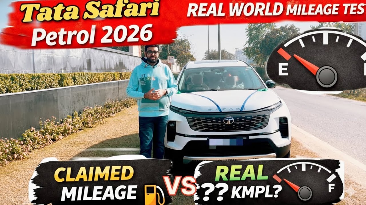 Tata Safari Petrol | Mileage Test(260 km)  | Expected vs Real World | Automatic | 2026 | Hyperion