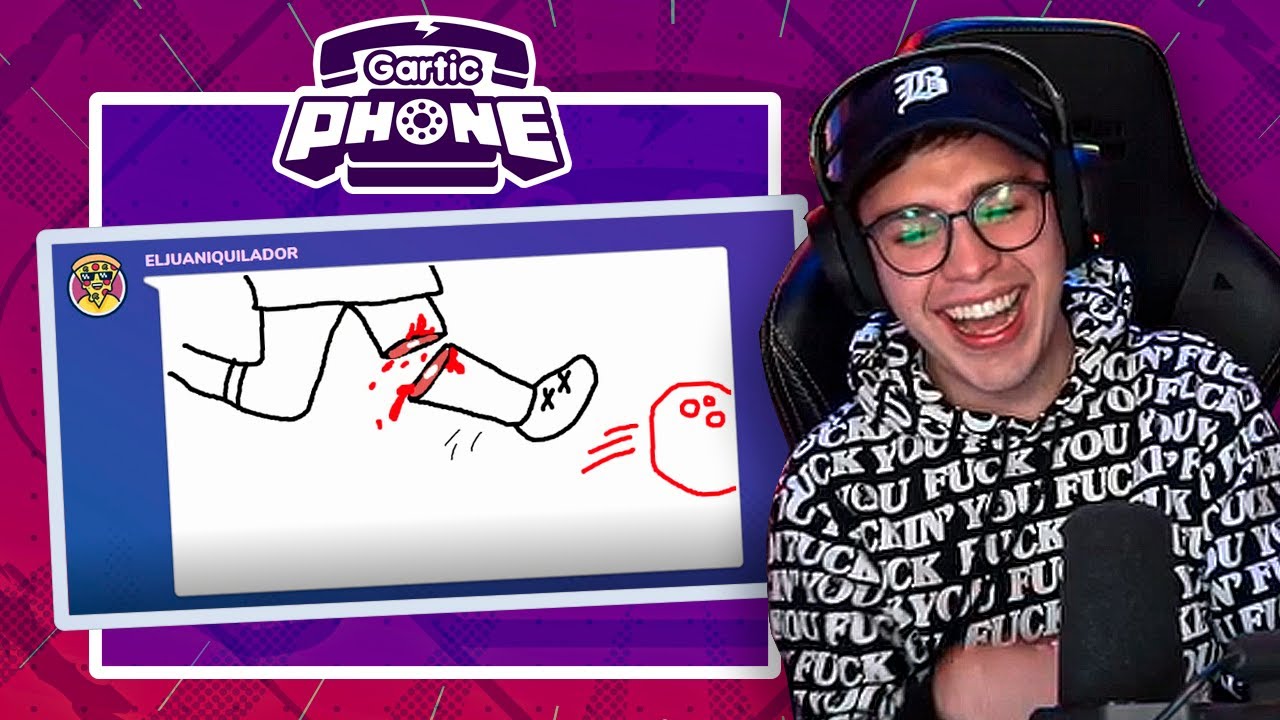 JUANSGUARNIZO JUGANDO GARTIC PHONE CON DED, NEPH, NUVIA, FILIS, AMA, LARRY, RIVERS | PARTE 3