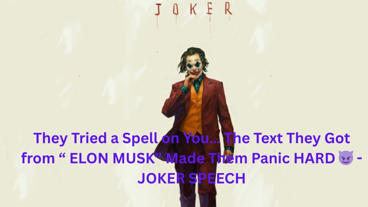 THEY'RE SWITCHING SIDES... BECAUSE YOUR ENERGY SCARED THE SH*T OUT OF THEM 😤💀🔥 - JOKER SPEECH