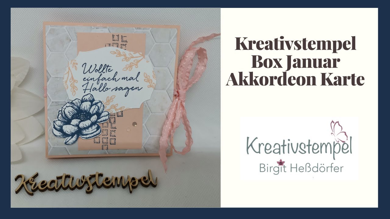 Akkordeon Karte Kreativstempel Box Januar 2021