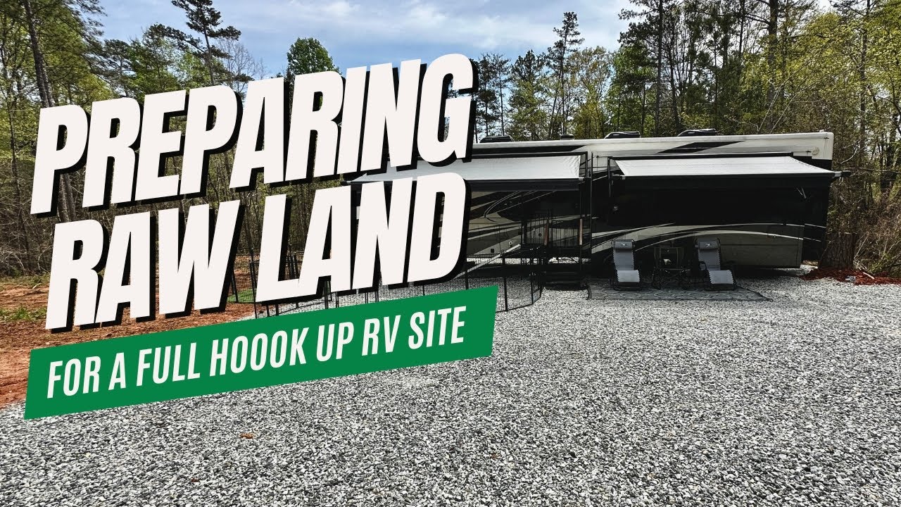 Preparing Raw Land for a full hook up RV Site: How We Did It💪🏼 #rvlife #rvliving #camping #homestead
