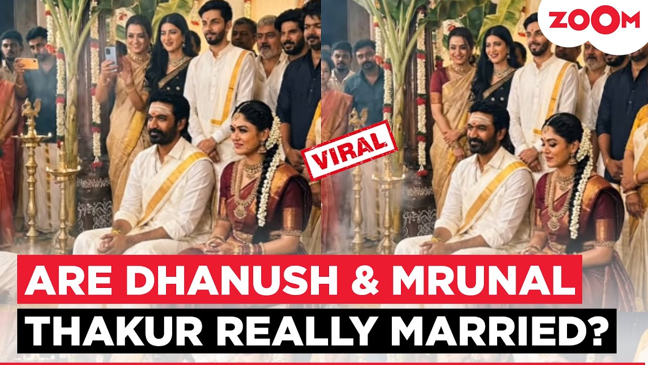 Are Dhanush and Mrunal Thakur really MARRIED? Truth behind viral wedding video