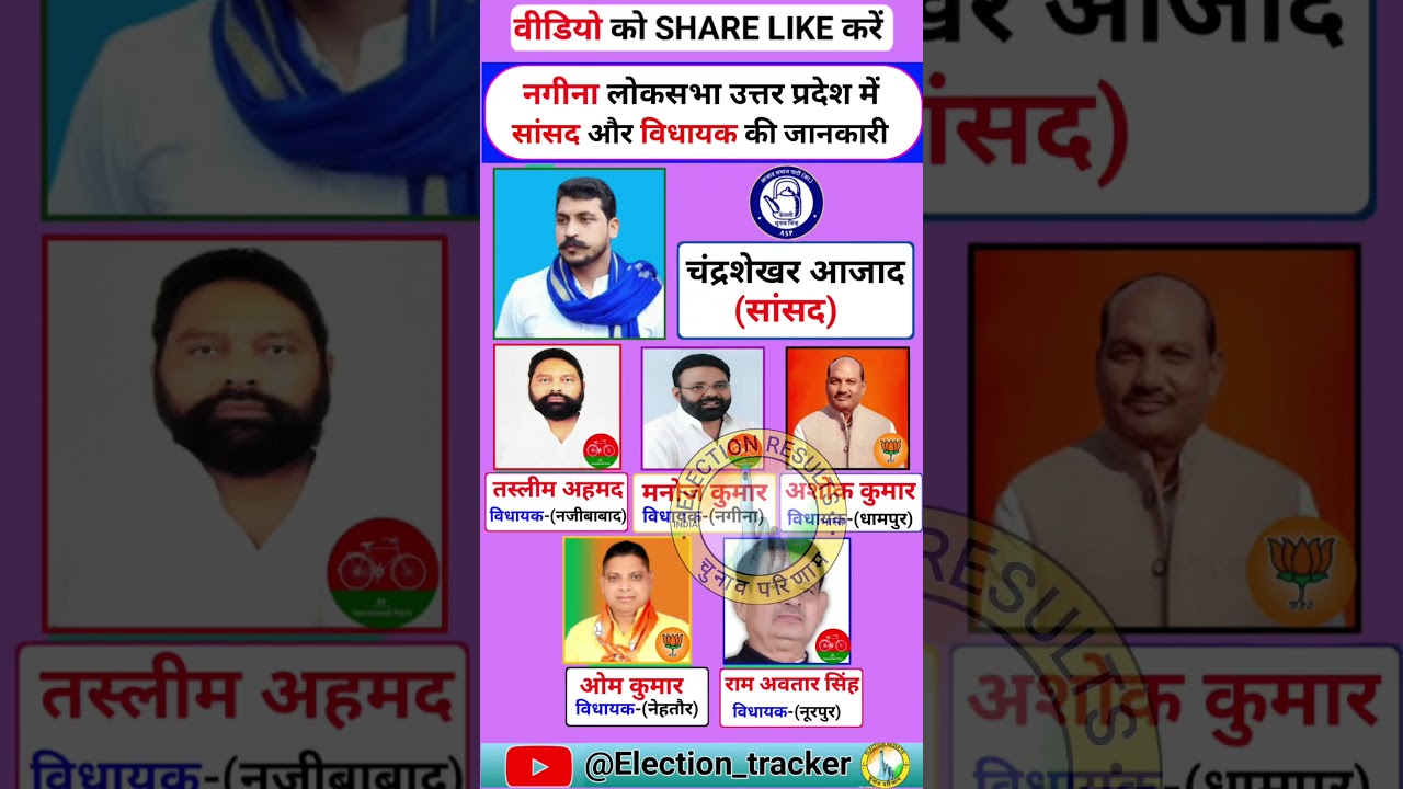 nagina loksabha me kis party ka mla aur mp hai puri jankari 📝 #bjp #congress #sp #bsp #akhileshyadav
