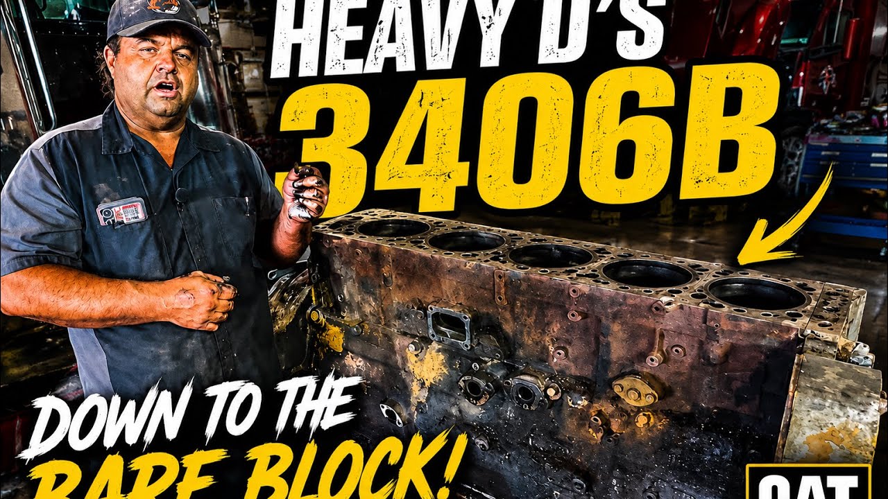 Разборка двигателя CAT 3406B из тягача Heavy D