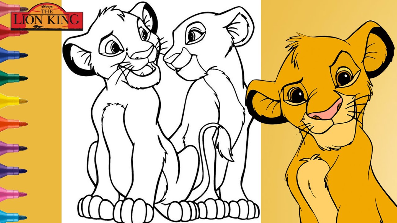 Disney Lion King Coloring Page Nala Simba Disney Coloring Page Young Simba