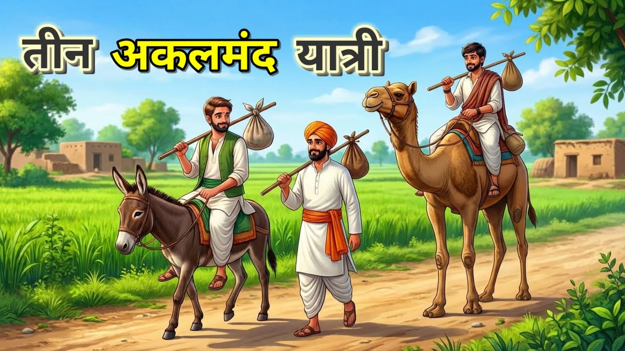 🔴 तीन अकलमंद यात्री । Hindi Moral Story | kahani | bed time | Hindi  story | हिंदी कहानी
