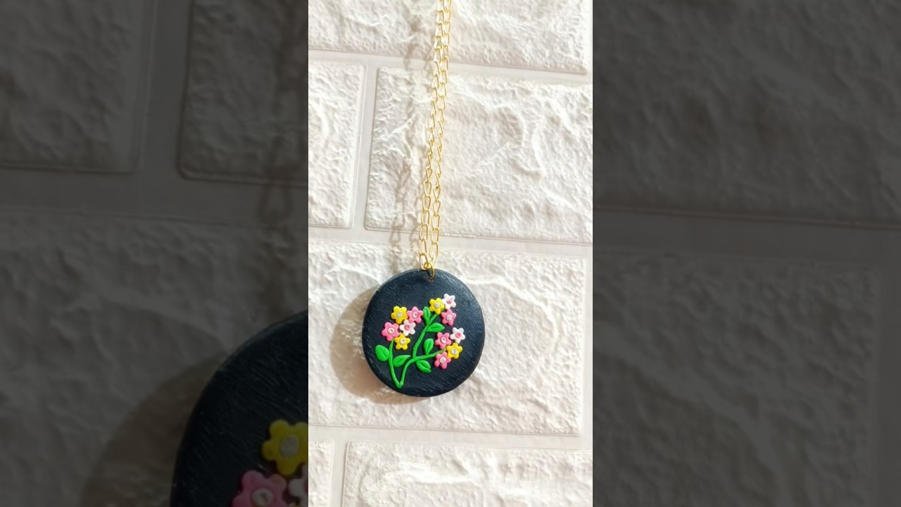 Tutorial for Clay Necklace #diy #handmade #tutorial #crafts #jewellery #jewellerydesign #clay