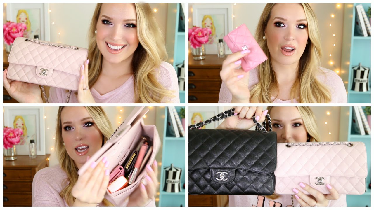 What's In My Bag?! Pink Chanel Medium Flap | JennyClaireFox