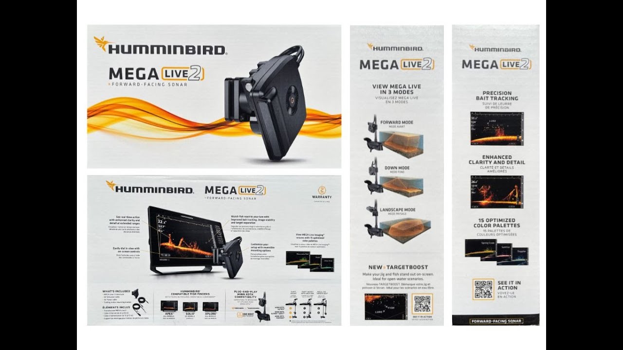 Zawartość kartonu Humminbird Mega Live 2