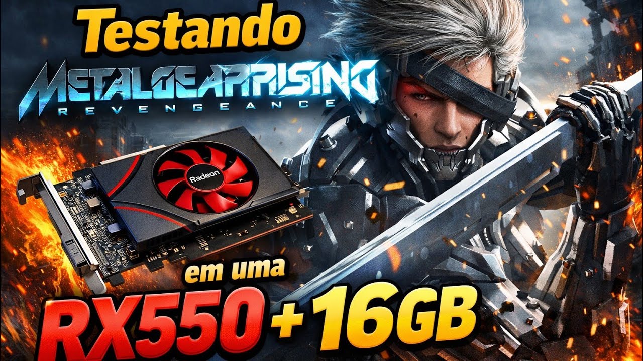 Testando METAL GEAR RISING: REVENGEANCE em uma RX550 + 16GB