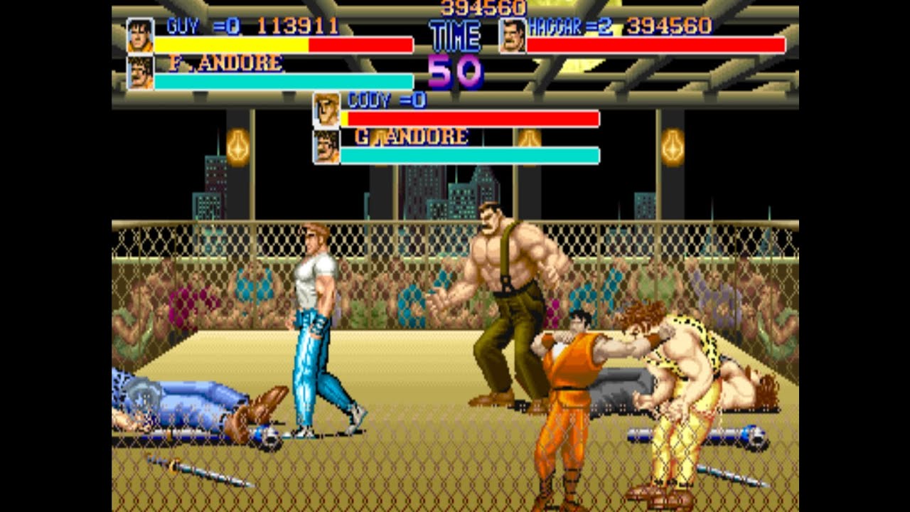 FINAL FIGHT - ( ARCADE ) - ZERADO COM GUY , CODY e HAGGAR