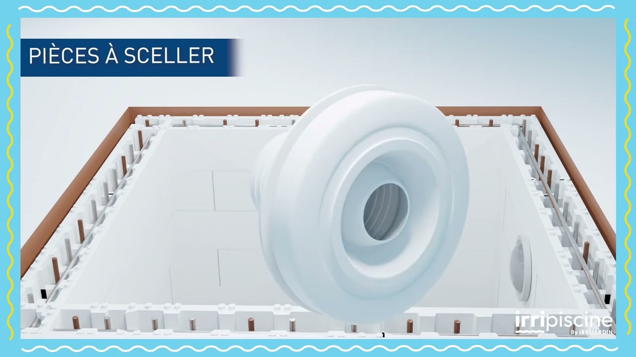 Piscine en bloc polystyrène IRRIBLOC (montage)