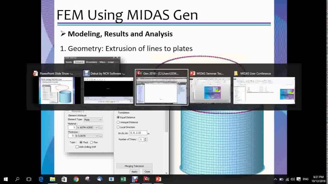 Midas Gen for FEM based design of Steel Water Tanks - Part 4 (final)