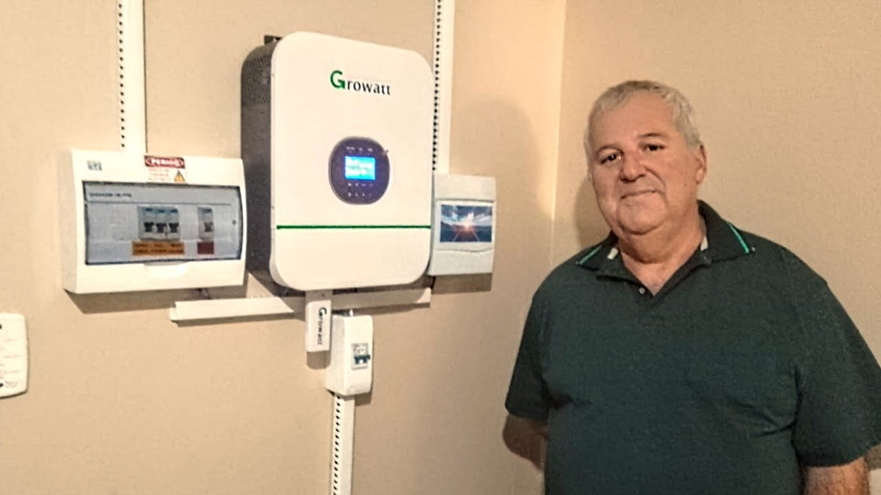 Energia solar off grid com inversor Híbrido Growatt SPF 3000TL HVM 48 | Adriano Soares