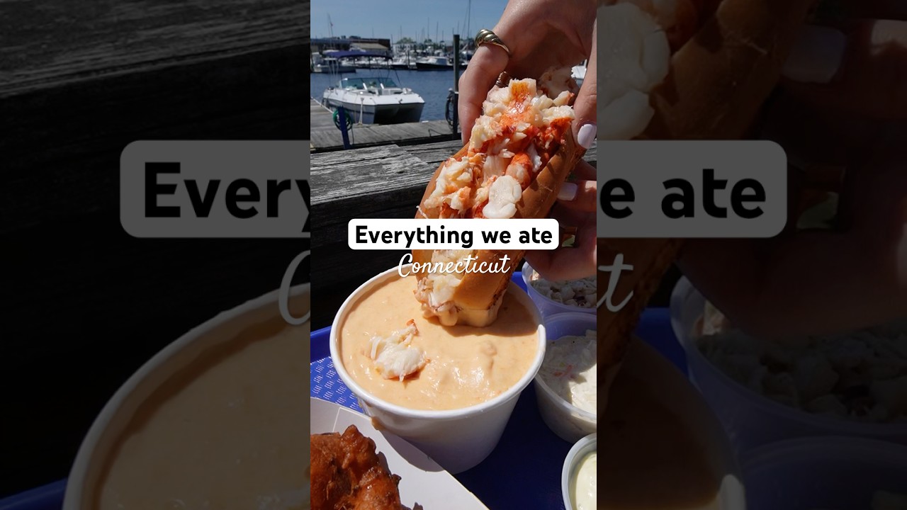 Much needed lobster roll and pizza research in Connecticut! #ctfood #connecticut #newhaven