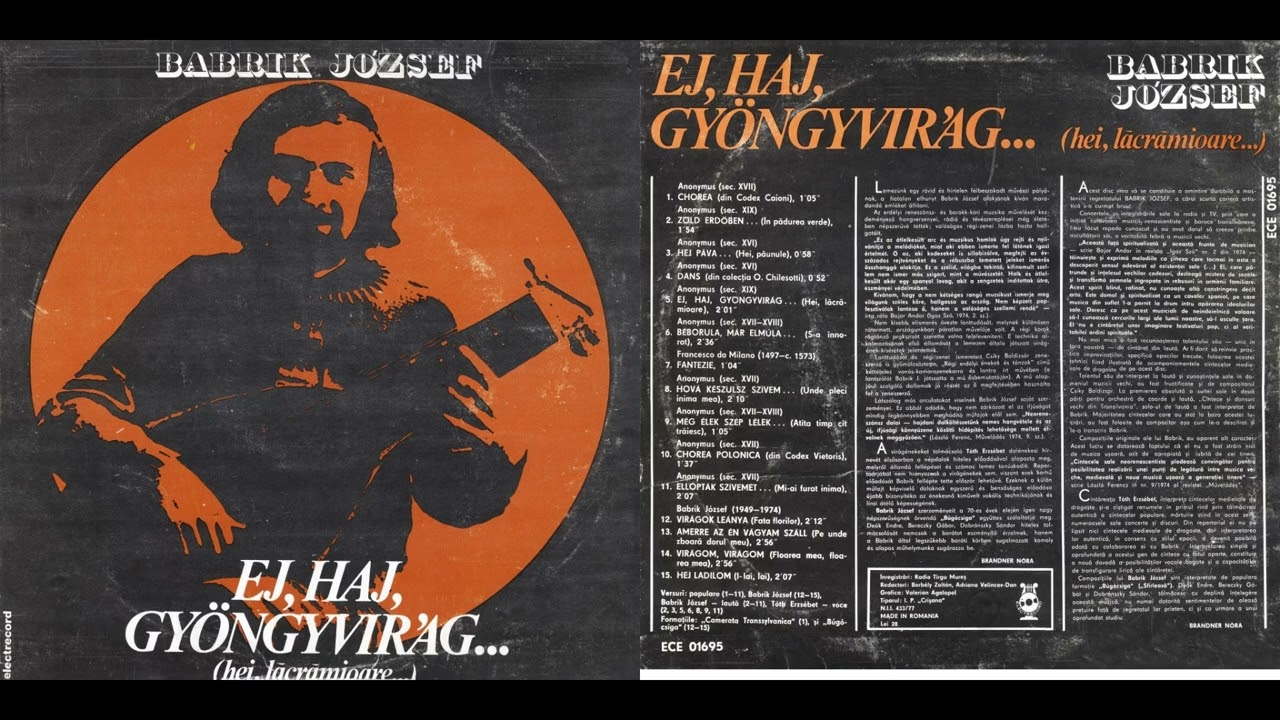 Babrik József • Ej, haj, gyöngyvirág.. | Teljes Album | 1980 | Vinyl | régi virágénekek