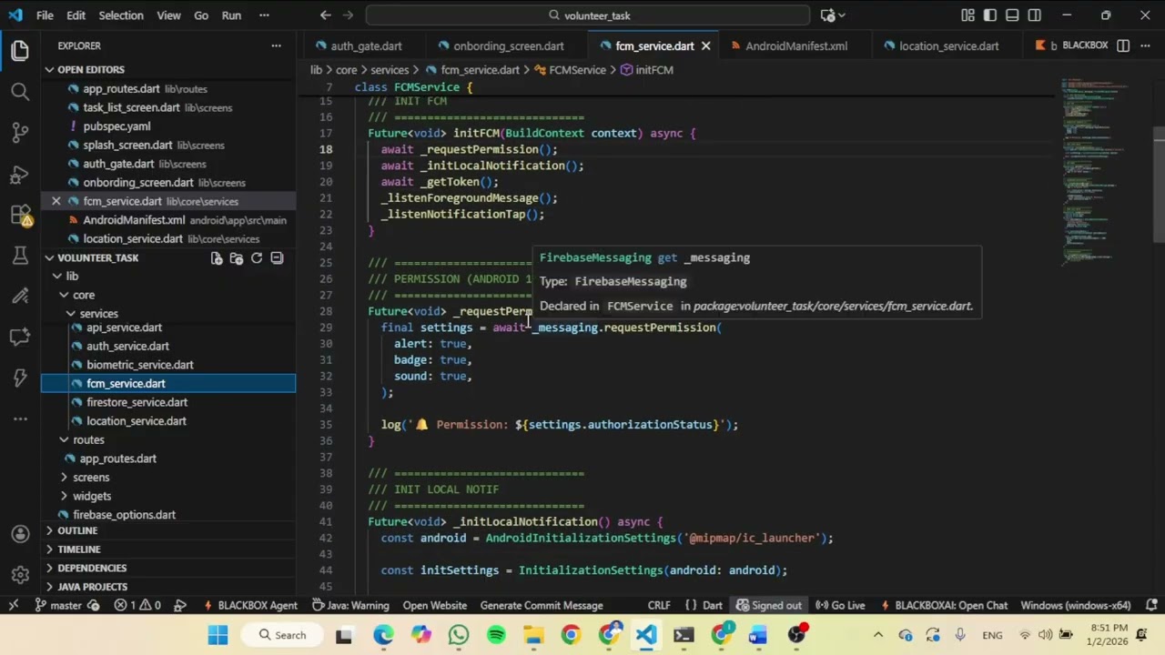 DEMO PENJELASAN CODE PROGRAM APLIKASI VOLUNTEER TASK | UAS PEMROGRAMAN BERBASIS MOBILE
