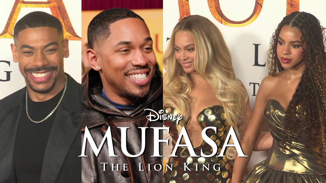 MUFASA premiere Aaron Pierre, Kelvin Harrison Jr, Beyoncé, Lin-Manuel Miranda - December 9, 2024 4K