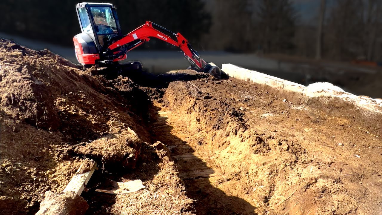 Trying AGAIN... Digging in FROZEN Ground with Mini Excavator