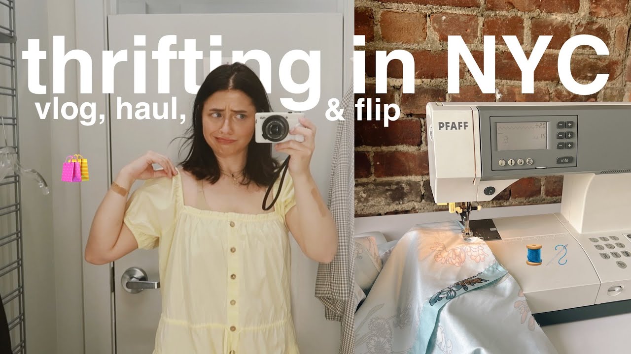 THRIFT WITH ME IN NYC | vlog, haul, and simple flip 🧵 (spring 2023)