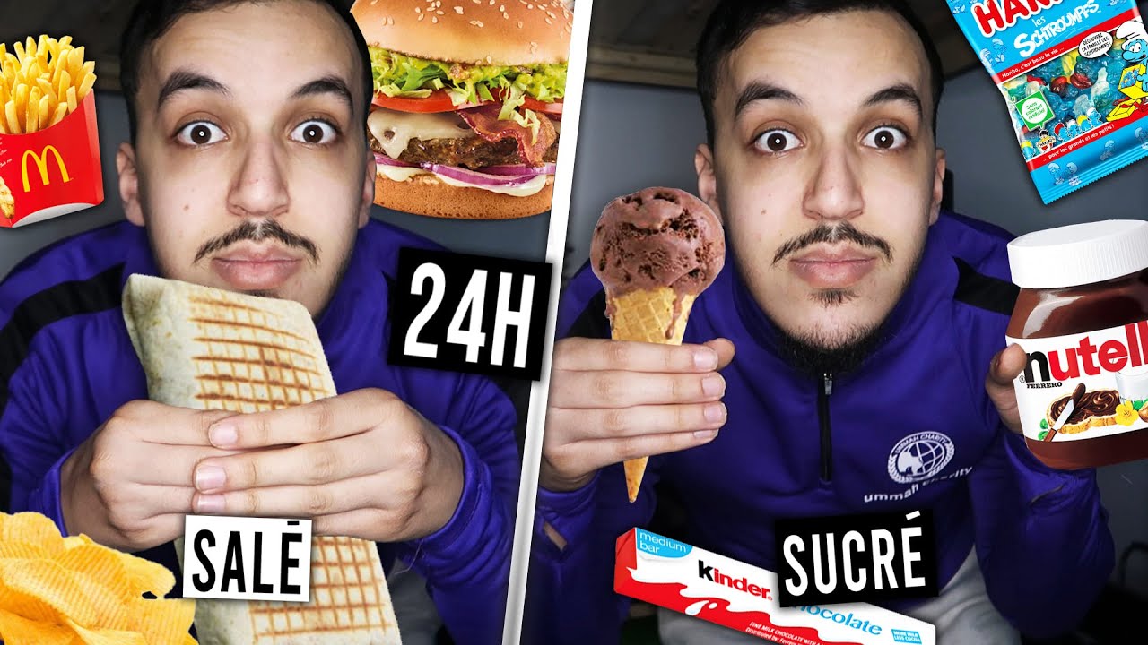 JE MANGE SUCRÉ VS SALÉ PENDANT 24H !