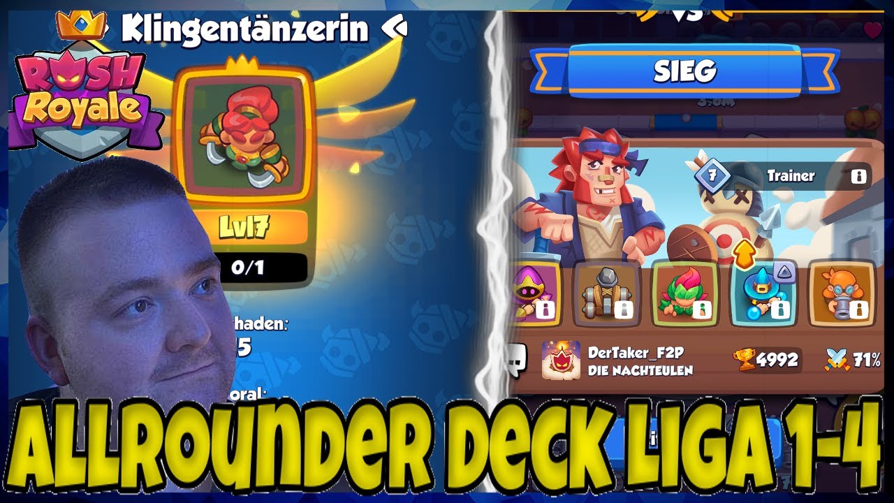 Rush Royale | F2P Allrounder Deck | Liga 1-4 🏆