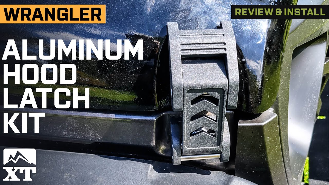 Jeep Wrangler Aluminum Hood Latch Kit; Black Review & Install