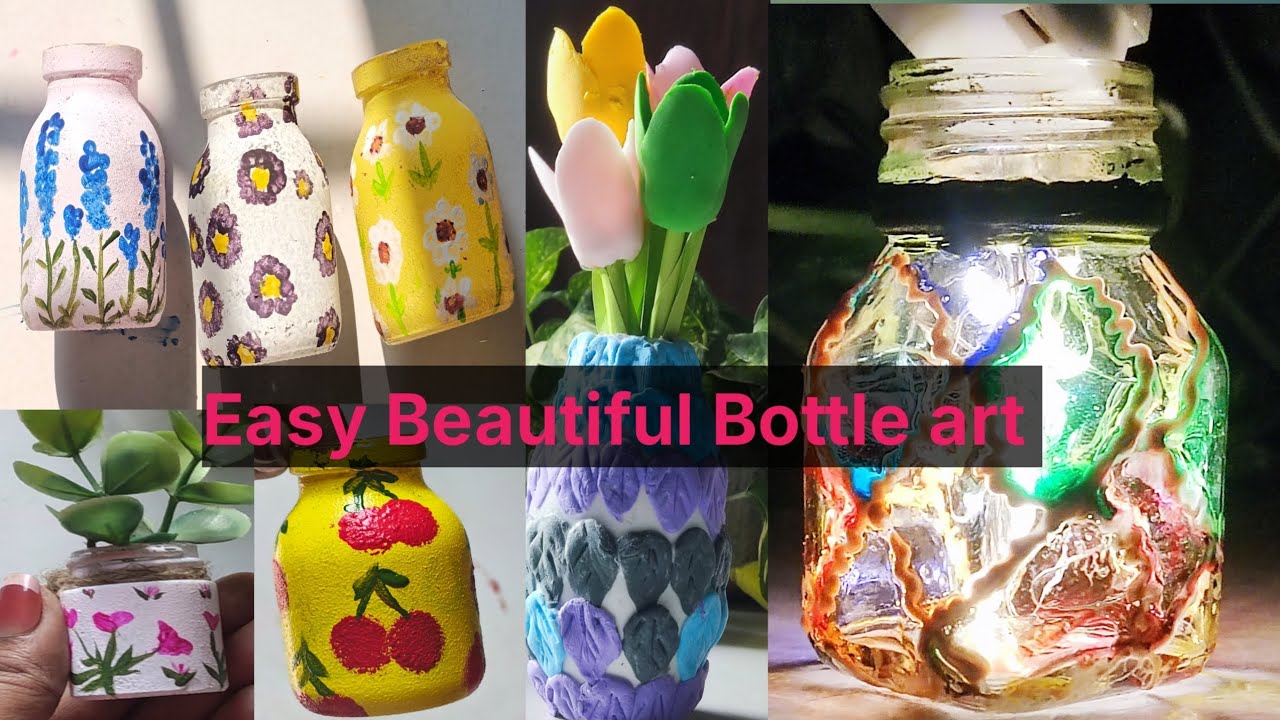 DIY Easy & Beautiful Bottle Art | 7 Creative Bottle Decoration Ideas