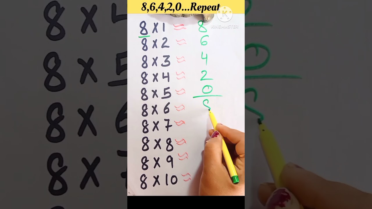 Trick for table of 8 😎#mathstricks #tablesYou Won&rsquo;t Believe This 😱