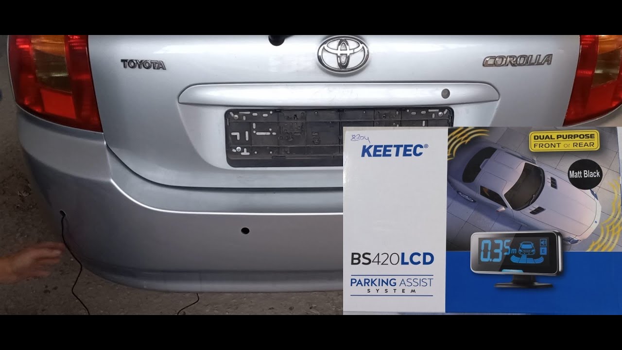 Toyota Corolla установка заднего парктроника Keetec