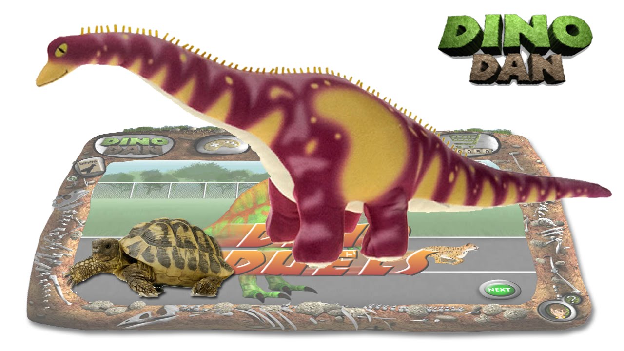 DINO DAN : DINO DUELS #28  - Brachiosaurus VS Tortoise