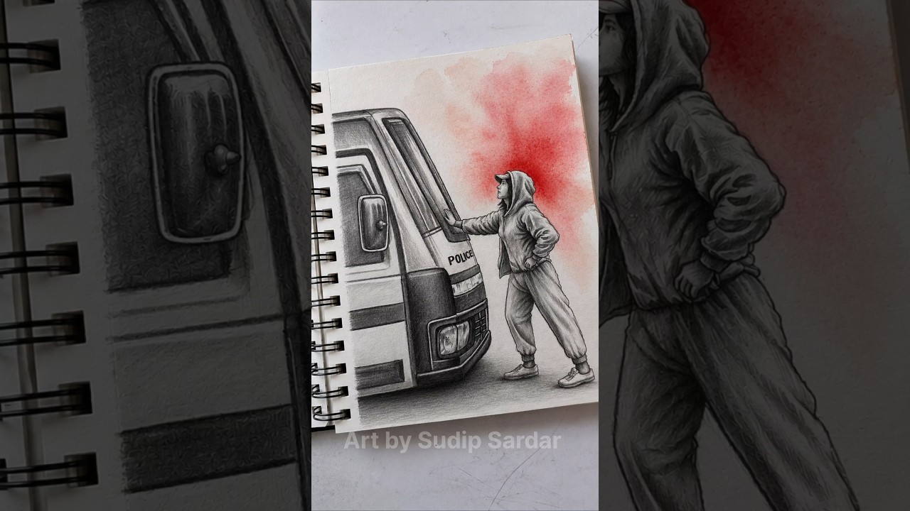 🎨 Drawing on Student Protest ✏️ | Realistic Speed Art 🔥 #shorts #studentprotest #art #drawing