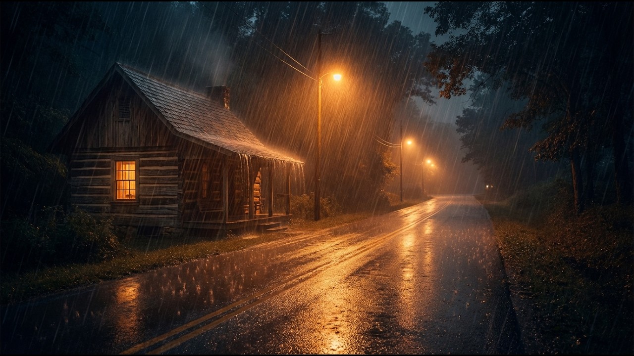 Rainstorm Sounds For Sleeping – 99% Deep Sleep With Thunder & Rain at Night