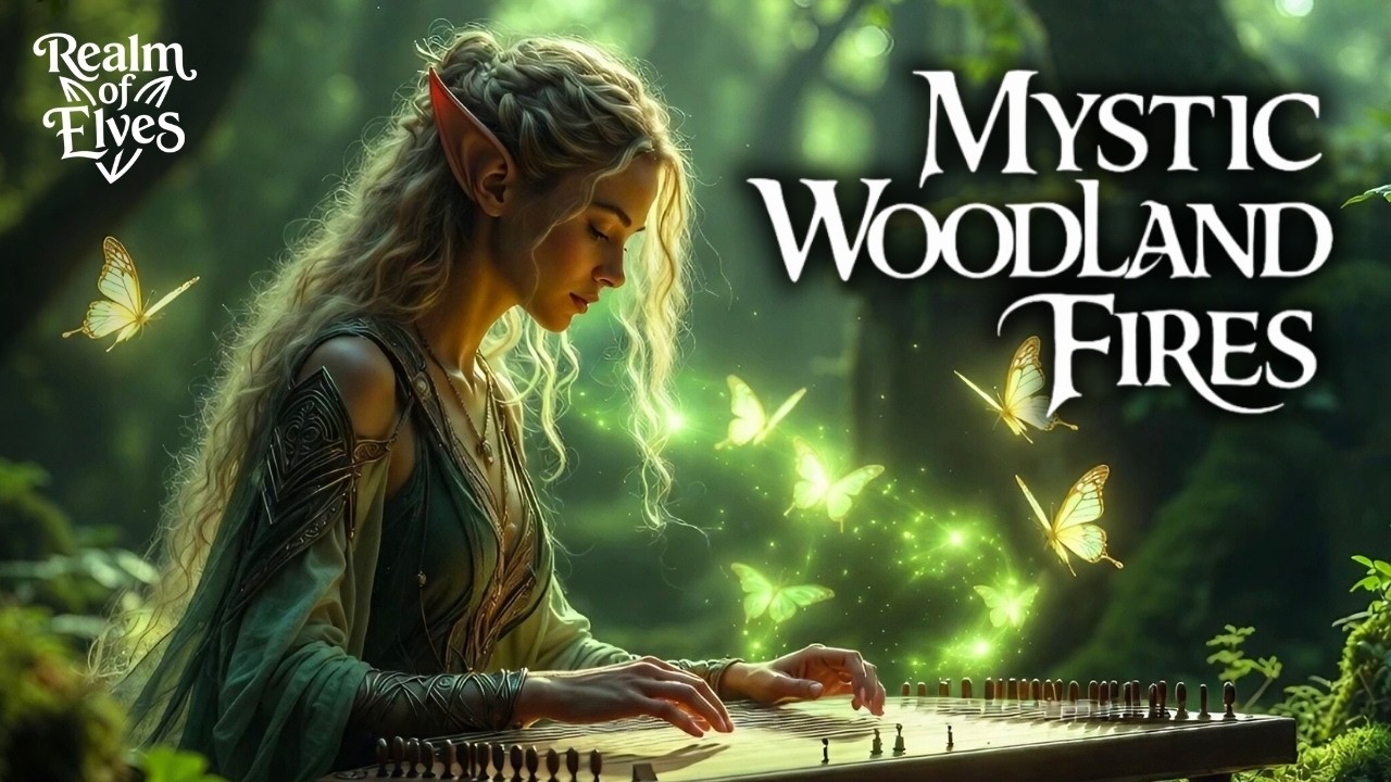 Mystic Woodland Fires | 1 Hour Fantasy Instrumental Atmosphere for Focus & Study