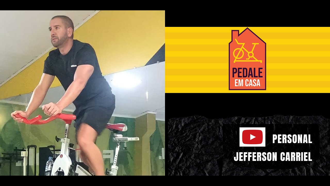 BIKE INDOOR / SPINNING #PEDALEEMCASA​ #8 - Aula completa para fazer em casa(Prof.Jefferson Carriel).