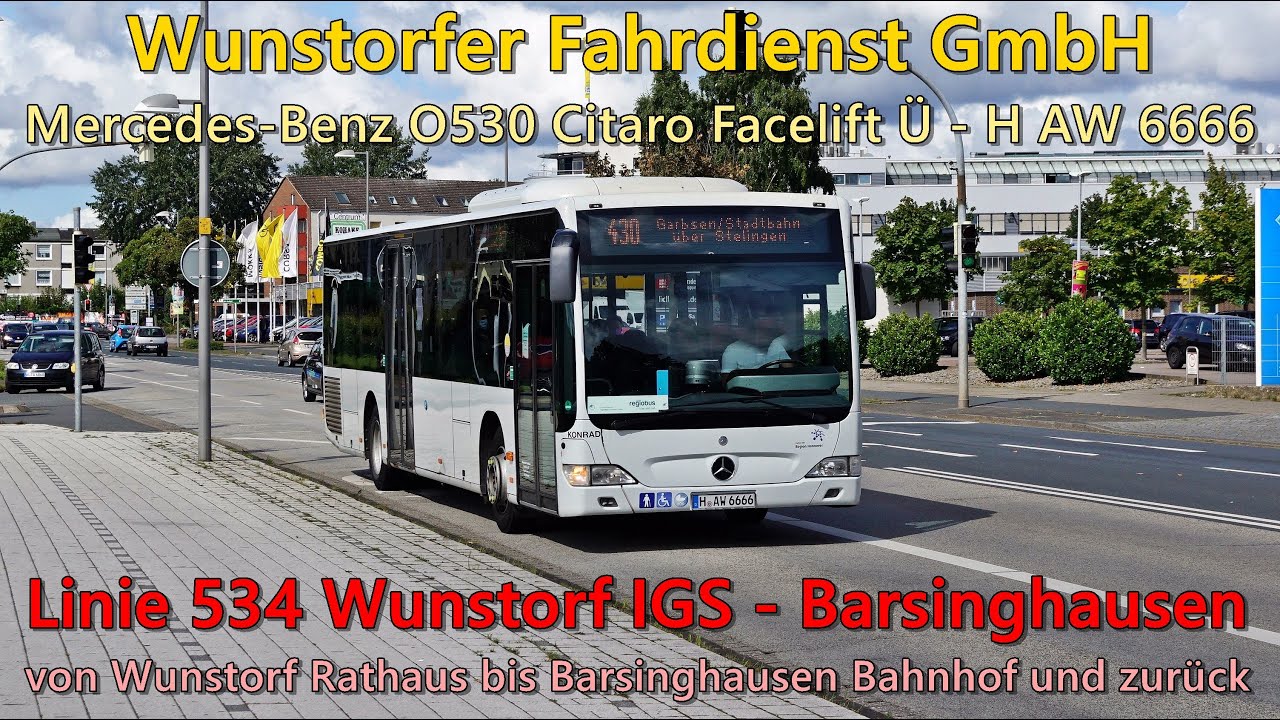 [Sound] Bus Mercedes-Benz O530 Citaro Facelift Ü von Wunstorfer Fahrdienst - H AW 6666