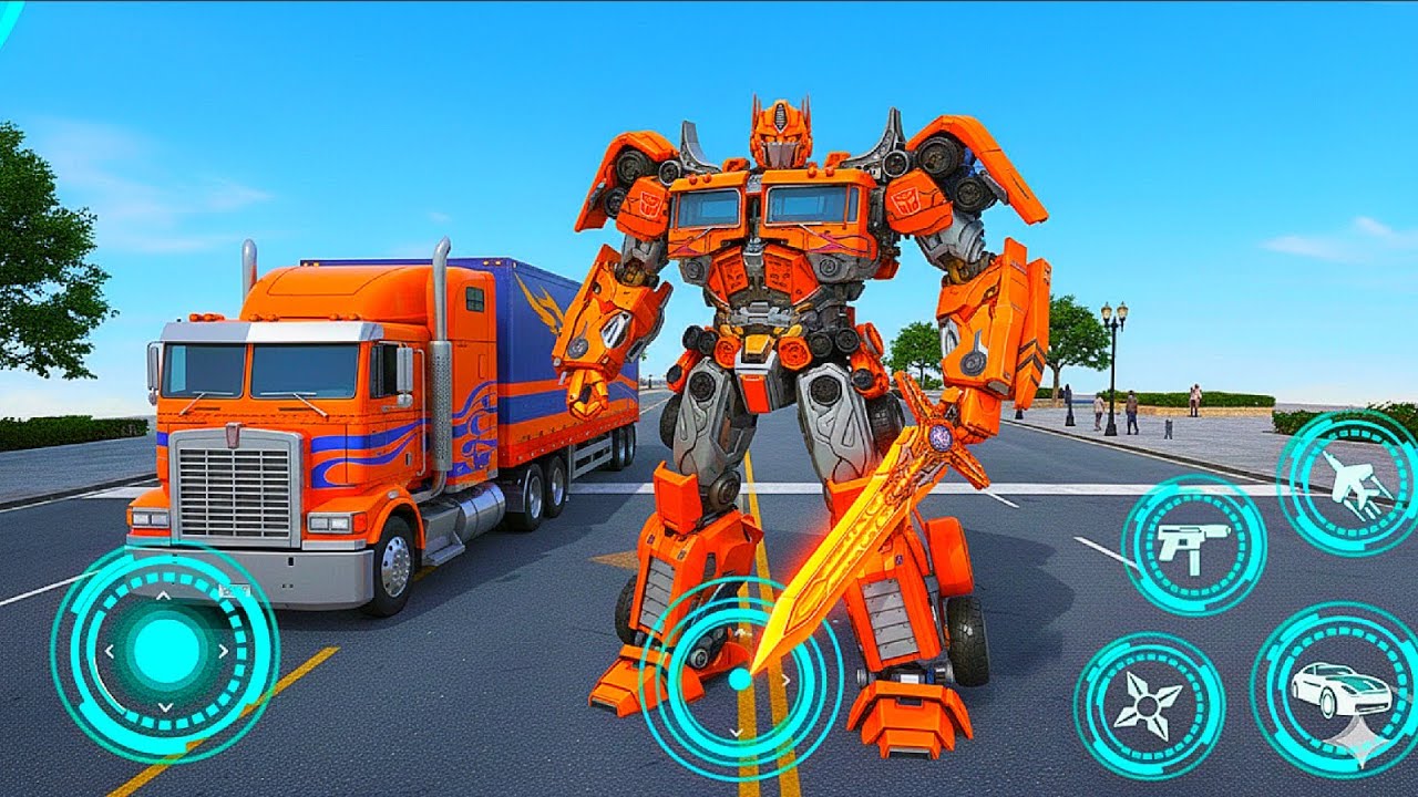 Futuristic Optimus Transformers: Truck Robot City Battle 2025 - Android Gameplay