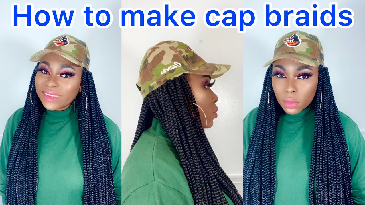 How to DIY Braids on Baseball Cap, Army Cap & Camouflage Braided Wig