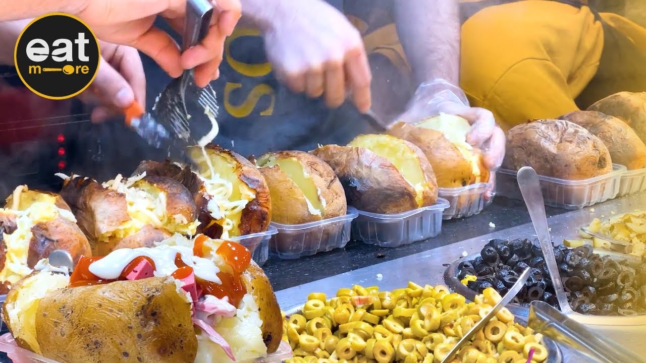 Вкусный запеченный картофель Кумпир - Istanbul Street Foods 2022