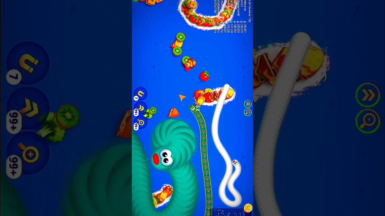 😱 Worms zone io Ninja trick snake killing #shorts
