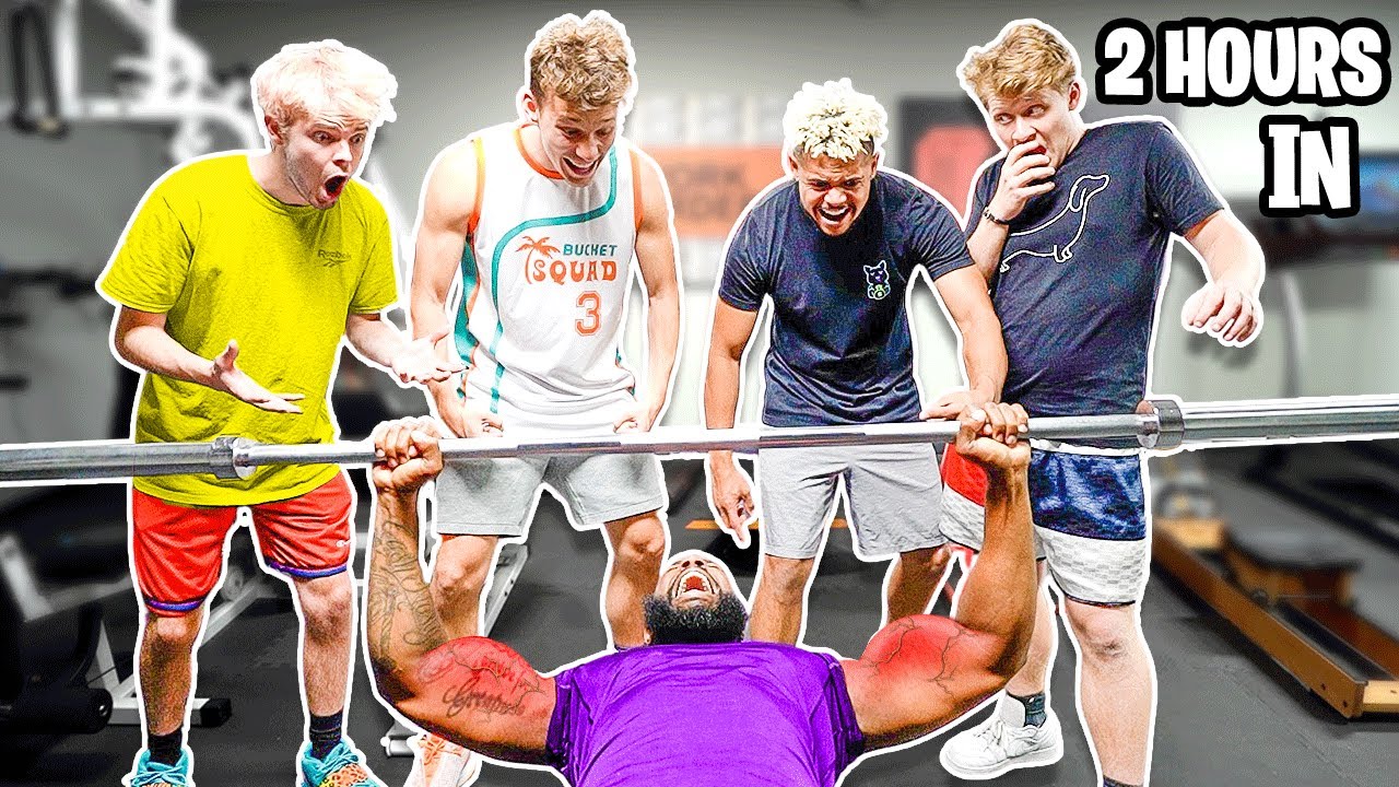 Empty Barbell Bench Press Workout Max Reps Challenge w/ 2Hype!