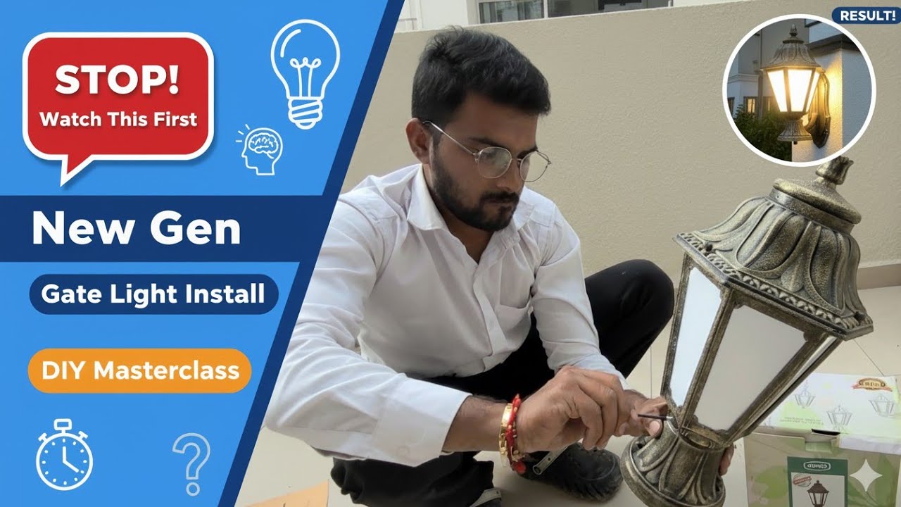 Gate Light Installation | Easy Fitting Step by Step